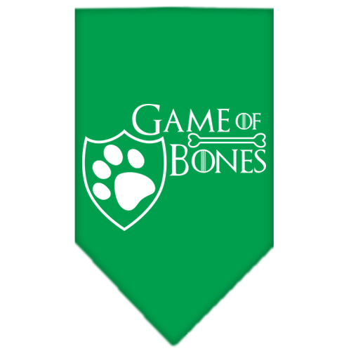 Game of Bones Screen Print Bandana Emerald Green Small